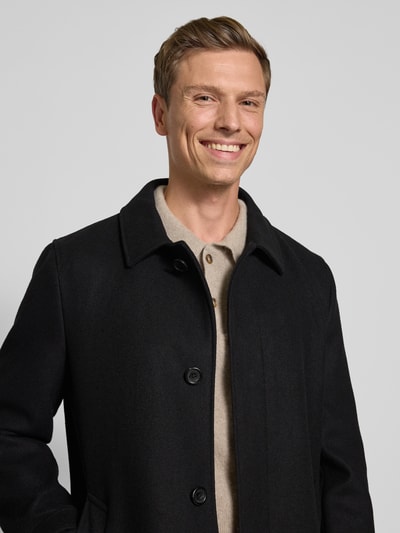 Geox Functioneel jack met wolmix, model 'MONREALE' Zwart - 3