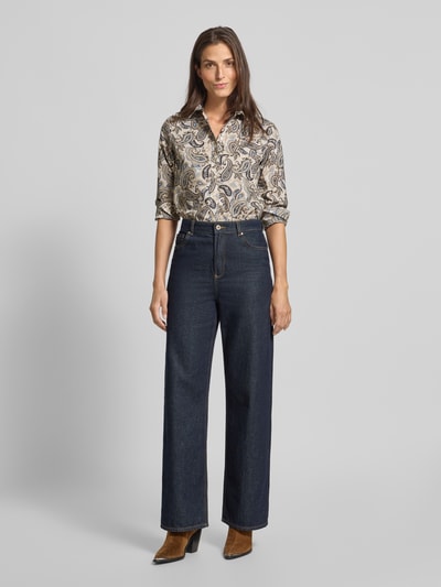 Gant Regular Fit Hemdbluse mit Allover-Paisley-Print Modell 'Voile' Beige 1