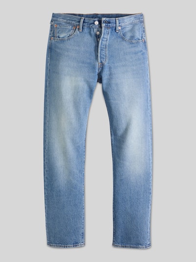 Levi's® Jeans o kroju straight fit z czystej bawełny w fasonie 5-kieszeniowym Jeansowy niebieski 1