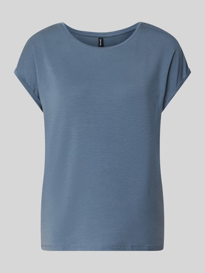 Produktfoto, blauw regular fit t-shirt uit lyocell-mix model 'AVA' van VERO MODA, dames t-shirt