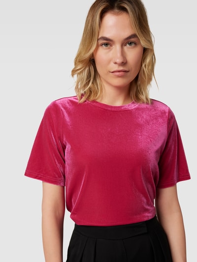 Jake*s Collection T-shirt met ronde hals Fuchsia - 3