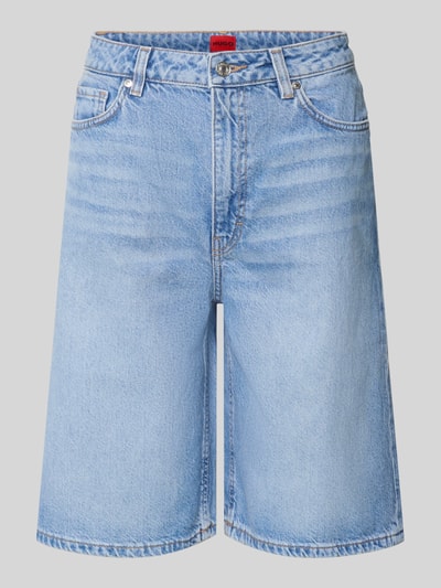 Produktfoto, Wide Fit Shorts aus reiner Baumwolle Modell 'GELITA_1' von HUGO, denim, 5 kieszeni, jasnoniebieski, bawełniany materiał