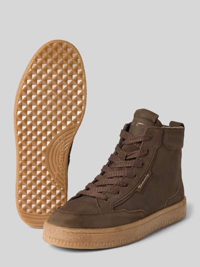Produktfoto, Sneaker aus echtem Rindsleder von Tamaris in Braun mit strukturierter Gummisohle und feiner Oberfläche, Damen Sneaker von Tamaris