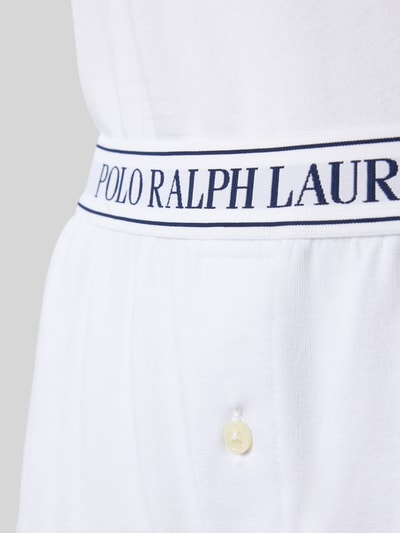 Polo Ralph Lauren Piżama z wyhaftowanym logo i elastycznym paskiem z logo Złamany biały 2