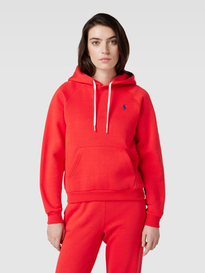 Polo Ralph Lauren Hoodie mit Logo-Stitching Hellrot 4