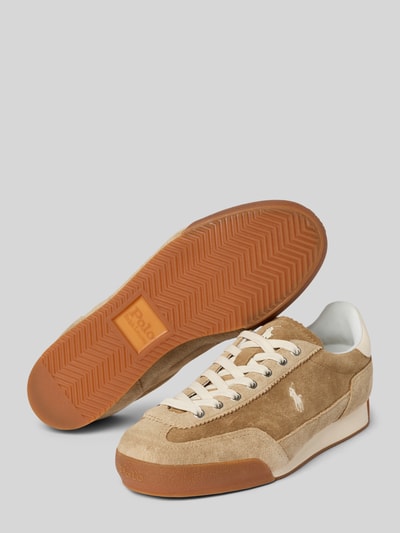 Polo Ralph Lauren Low Top Sneaker aus echtem Veloursleder Modell 'HESTER' Beige 5
