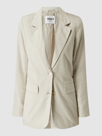 Only Blazer aus Leinenmischung Modell 'Caro' Beige 2