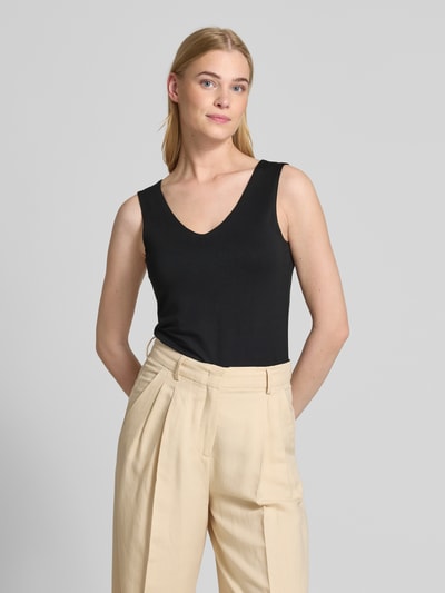 Soyaconcept Trägertop mit V-Ausschnitt Modell 'Marica' Black 4