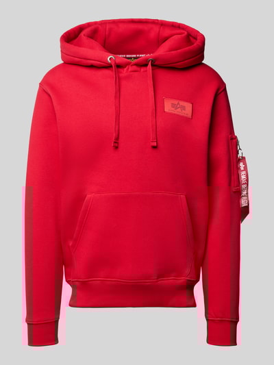 Alpha Industries Hoodie met kangoeroezak Rood - 1