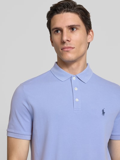 Polo Ralph Lauren Poloshirt mit Label-Stitching Royal 3