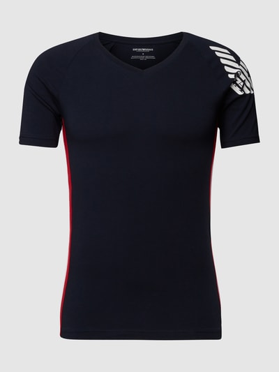 Emporio Armani T-Shirt mit Label-Print Dunkelblau 2