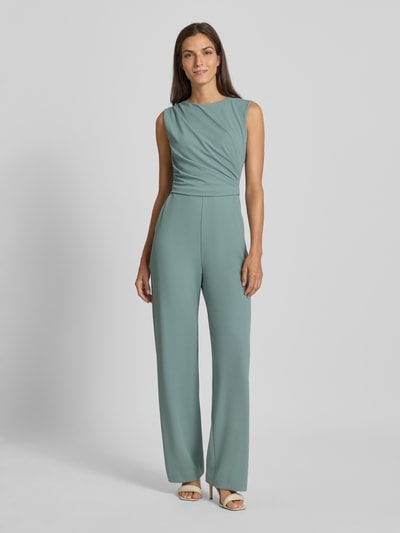 Swing Jumpsuit mit Rundhalsausschnitt und Raffungen Lind 4