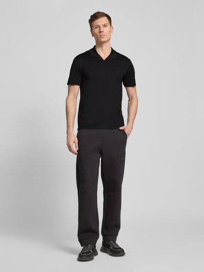 HUGO Poloshirt mit V-Ausschnitt Modell 'Dimerspolo' Black 1