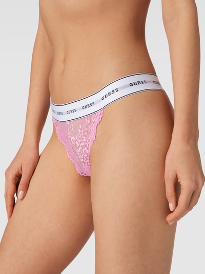 Guess Slip mit elastischem Logo-Bund Modell 'BELLE BRAZILIAN' Rosa 3