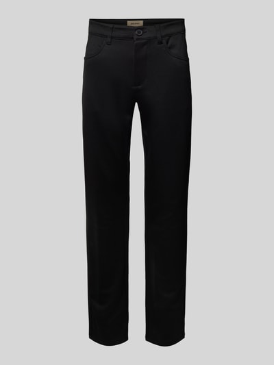 Blend Slim fit stoffen broek met steekzakken, model 'Morgan' Zwart - 2