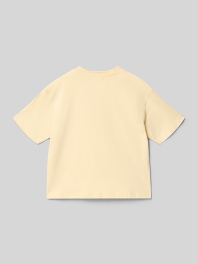 Produktfoto, Regular Fit T-Shirt mit Statement-Print von BILLIEBLUSH aus reiner Baumwolle in Beige, Rückansicht, Rundhalsausschnitt, Größe 116