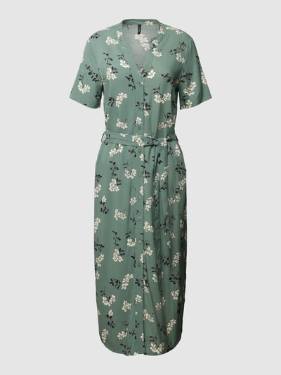 VERO MODA Midikleid aus Viskose mit floralem Muster Modell 'VICA' Schilf 2