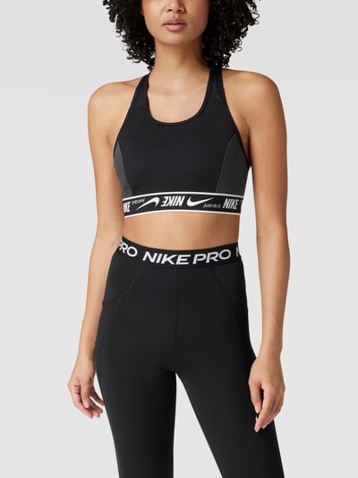 NIKE TRAINING Bustier met logo in band Zwart - 4