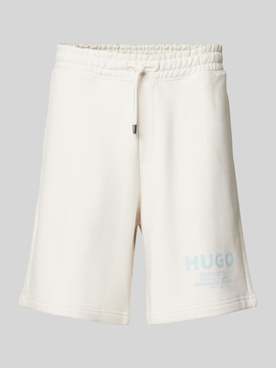 Hugo Blue Sweatshorts mit Label-Print Modell 'Nomario' Offwhite 1