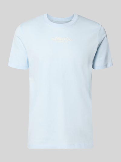 Produktfoto, Regular Fit T-shirt uit puur katoen van s.Oliver RED LABEL in look: effen kleuren met labelprint, korte mouw, ronde hals.