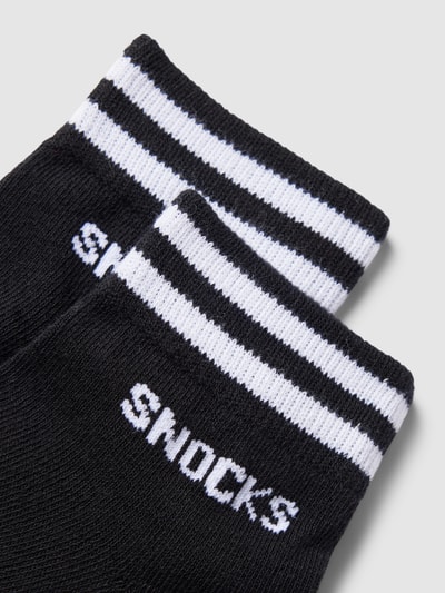 Snocks Socken mit Streifen im 2er-Pack Black 2