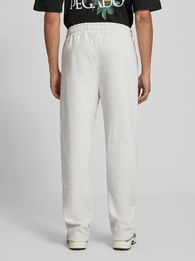 PEGADOR straight fit sweatpants met gestikt logo Lichtgrijs gemêleerd - 5