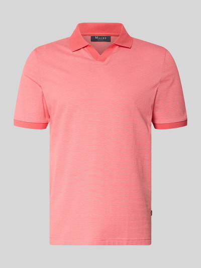 MAERZ Muenchen Regular Fit Poloshirt aus Baumwolle mit V-Ausschnitt Hellrot 2