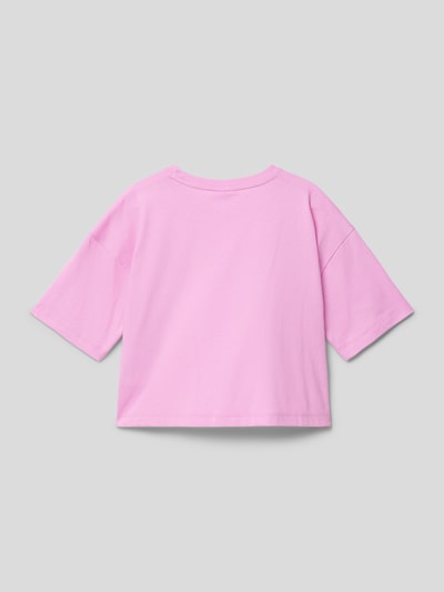 CHAMPION Kort T-shirt met statementprint Fuchsia - 3