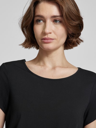 Vero Moda T-shirt z zaokrąglonym dołem model ‘BELLA’ Czarny 3