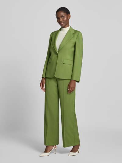Weekend Max Mara Długi blezer o kroju regular fit z czystej żywej wełny model 'WKDLAMINE' Jabłkowozielony 1