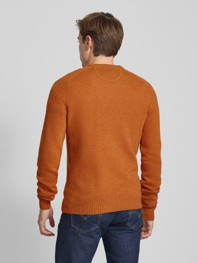 MCNEAL Strickpullover aus Lammwolle mit Label-Stitching Terra Melange 5