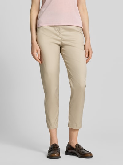 Christian Berg Woman Slim Fit Stoffhose in verkürzter Passform Kitt 4