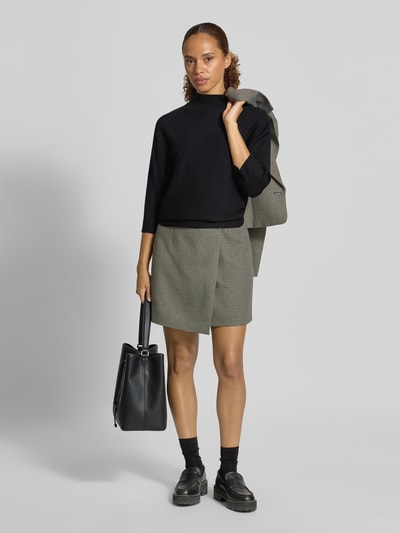 COMMA regular fit sweatshirt van viscosemix Zwart - 1