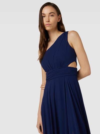 TROYDEN COLLECTION Avondjurk met one shoulder-band Donkerblauw - 3