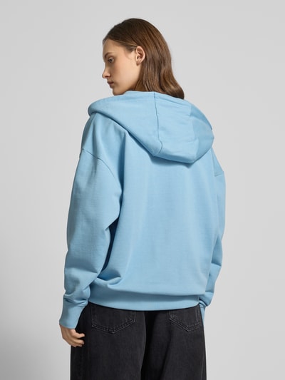 Hugo Blue Sweatjacke mit Label-Badge Modell 'Doa' Rauchblau 5