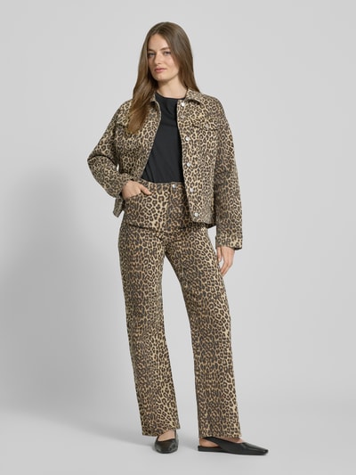 Vero Moda Loose Fit Jeans mit Animal Print Modell 'TESSA' Mittelbraun 1