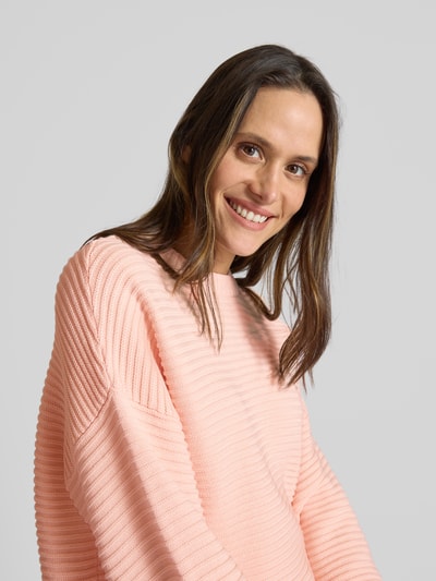 JAKE*S STUDIO WOMAN Strickpullover mit gerippten Abschlüssen Apricot 3