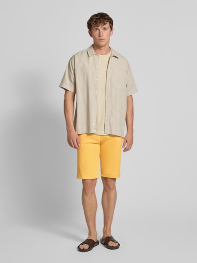 Tom Tailor Slim Fit Chinoshorts aus Baumwoll-Mix Orange 1