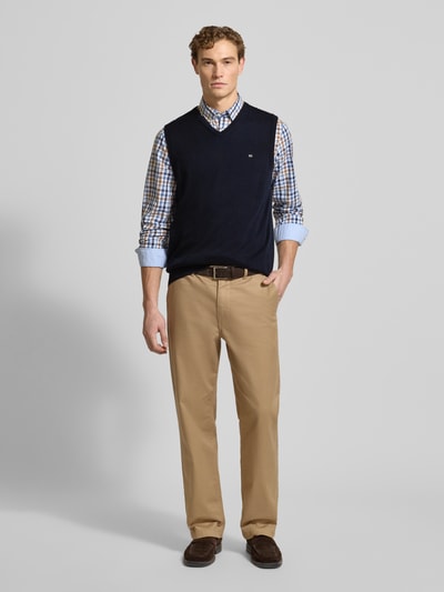 Christian Berg Men Spencer met labelstitching Marineblauw - 1