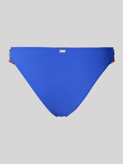 Produktfoto, Slim Fit Bikini-Hose mit Zierbesatz Modell 'ONYTA' von Banana Moon, leuchtend blau, glatte Textur, elastischer Material-Mix.