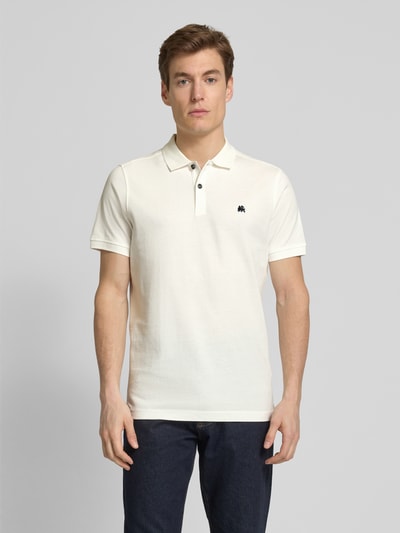 Lerros Poloshirt met labelstitching Offwhite - 4