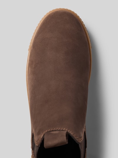Produktfoto, Chelsea Boots aus echt rundleer von Tamaris, look: effen, punt van de schoen: rond, hakvorm: plat, logodetail, treklusje, zool: licht geprofileerd, materiaalverwerking: generfd leer