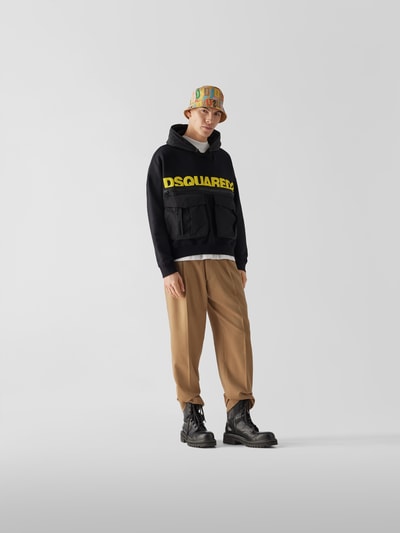 Dsquared2 Hoodie mit Pattentaschen Schwarz 1