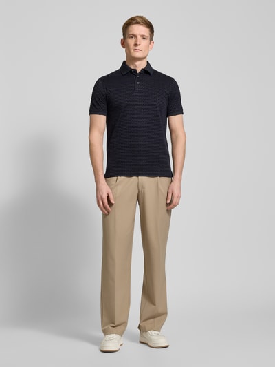 Emporio Armani Slim Fit Poloshirt mit Label-Print Marine 1