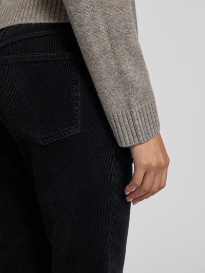 Closed Regular Fit Cordhose mit Logo-Patch Black 3