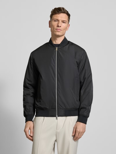 Selected Homme Regular Fit Bomberjacke mit Zweiwege-Reißverschluss Modell 'CHRIS' Black 4