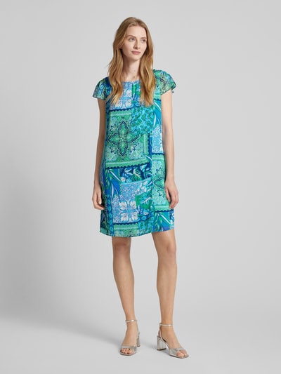 Betty Barclay Knielange jurk met all-over print Lichtblauw - 1