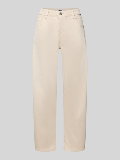 Produktfoto, Stoffhose mit 5-Pocket-Design Modell 'DANNI' von MAC in Beige, lockerer Schnitt, Baumwoll-Mix mit Stretch-Anteil, klare Struktur