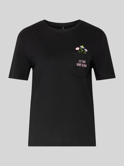 ONLY Regular Fit T-Shirt aus reiner Baumwolle Modell 'POLLY' Black 2