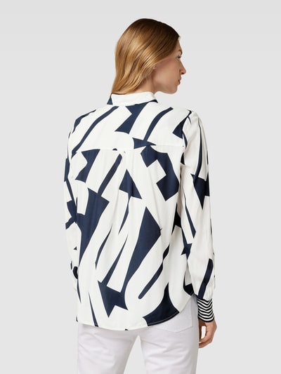Emily Van den Bergh Overhemdblouse van viscose met all-over motief Zwart - 5